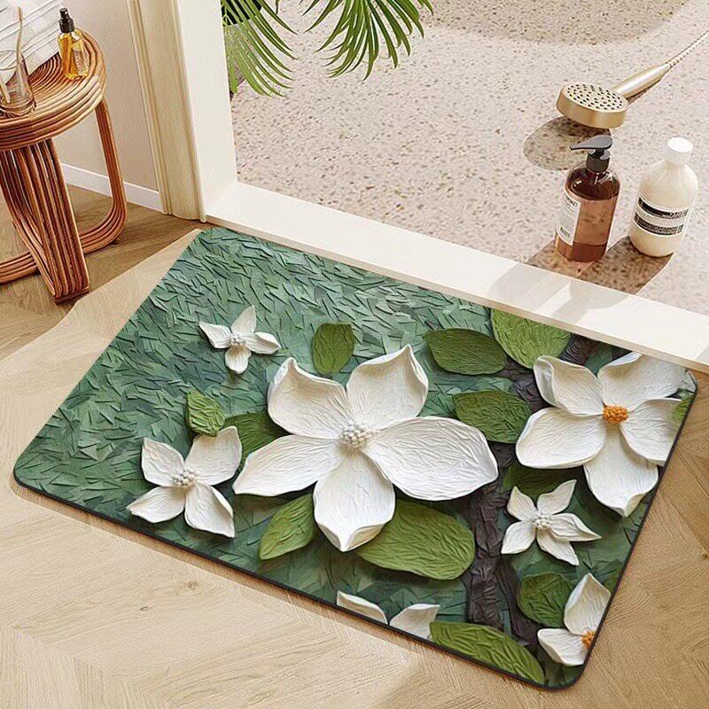 Elegante florale dekorative Badmatte