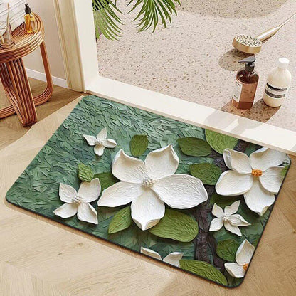 Elegante florale dekorative Badmatte
