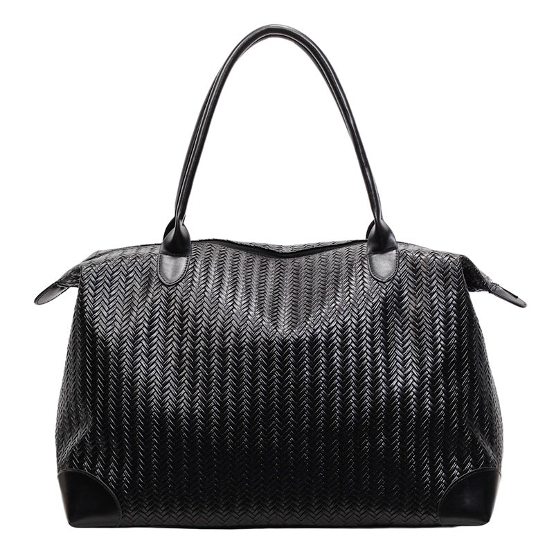 Gewebe Leder Reise Handtasche