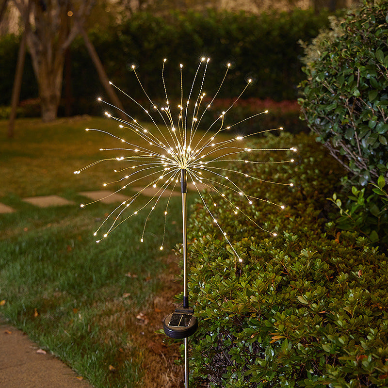 Solar LED Löwenzahn Gartensteckerlichter mit flexiblen Mehrkopf-Stielen und integriertem Solarpanel Brehn