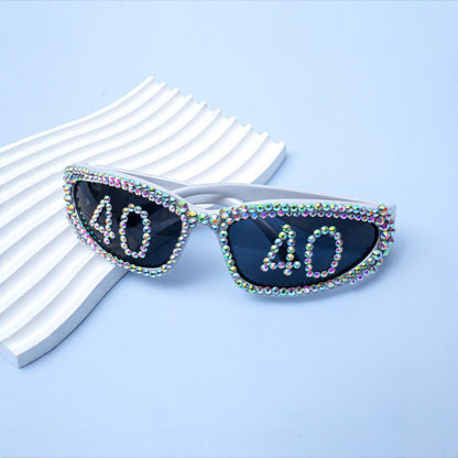 Statement Swarovski-Kristall verzierte Sonnenbrille Brehn