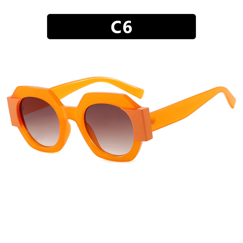 Damen trendige Sonnenbrille im hexagonalen Design Brehn