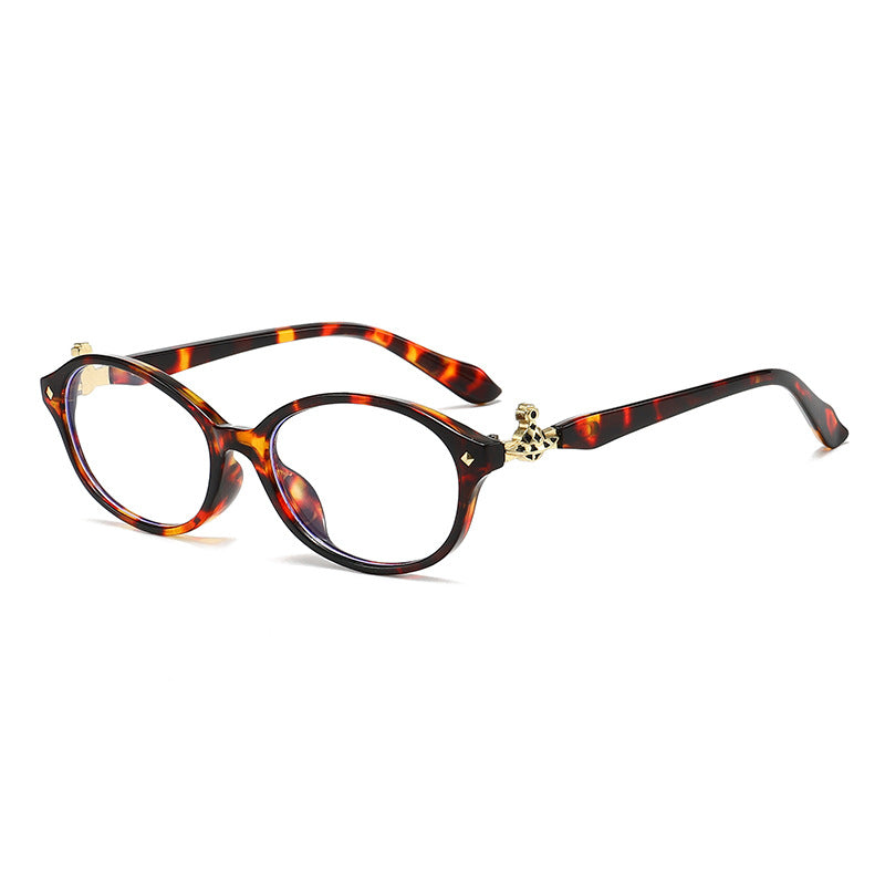 Damen modische optische Brille im eleganten Ova-Design mit goldenen Akzenten Brehn