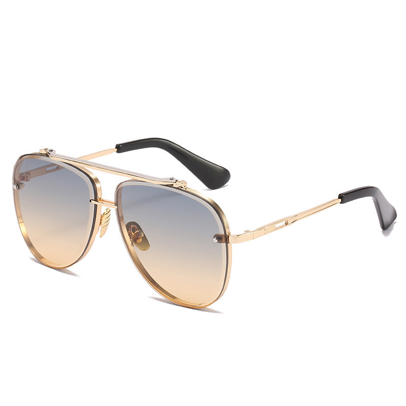 Damen Oversized Piloten-Sonnenbrille mit verstellbaren Nasenpolstern und hochwertigem Metallrahmen Brehn
