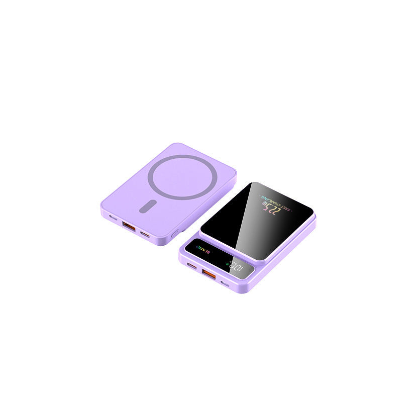 Powerbank mit kabelloser Ladetechnologie und LCD-Display Brehn