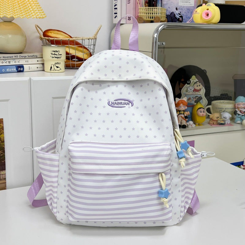 Stylischer Sternmuster Casual Rucksack Brehn