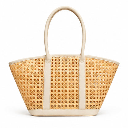 Elegante Geflochtene Rattan Tote Bag