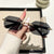Damen futuristische Sonnenbrille mit geometrischem Rahmen und Holzdetails Brehn