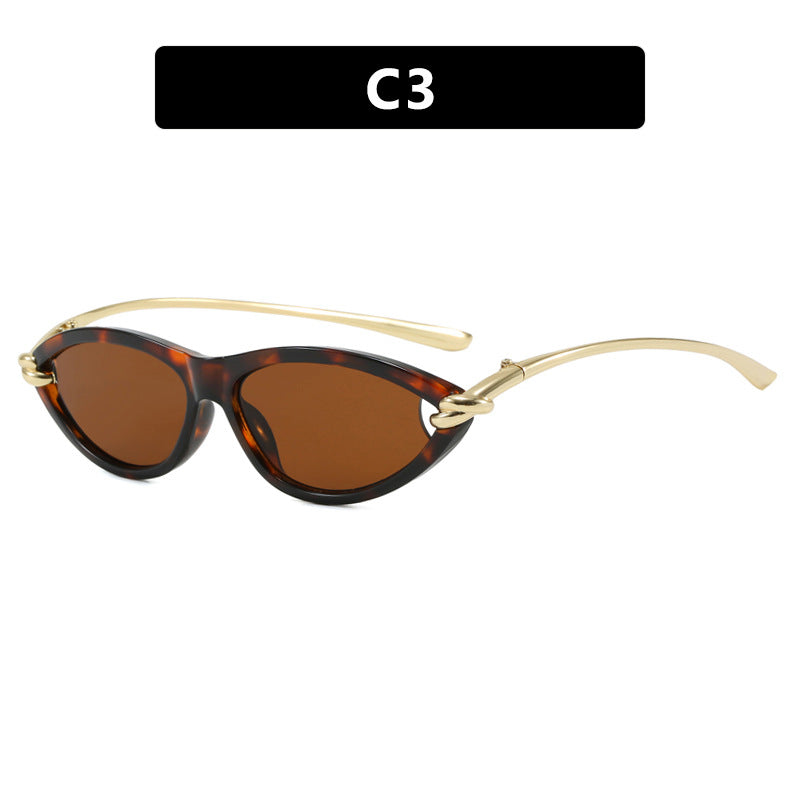 Damen Cat-Eye Sonnenbrille mit elegantem Metallrahmen und schützendem UV-Filter Brehn