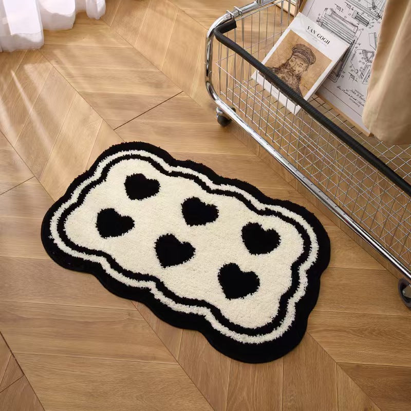 Herzförmige dekorative Plüsch-Badematte Brehn