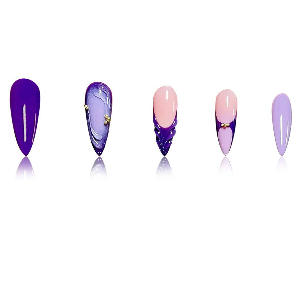 Stylisches Stiletto Press-On Nagelset Brehn