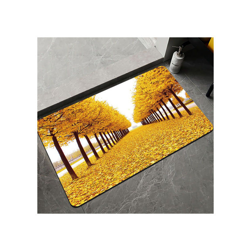 Elegante Blumenmuster Badezimmermatte Brehn