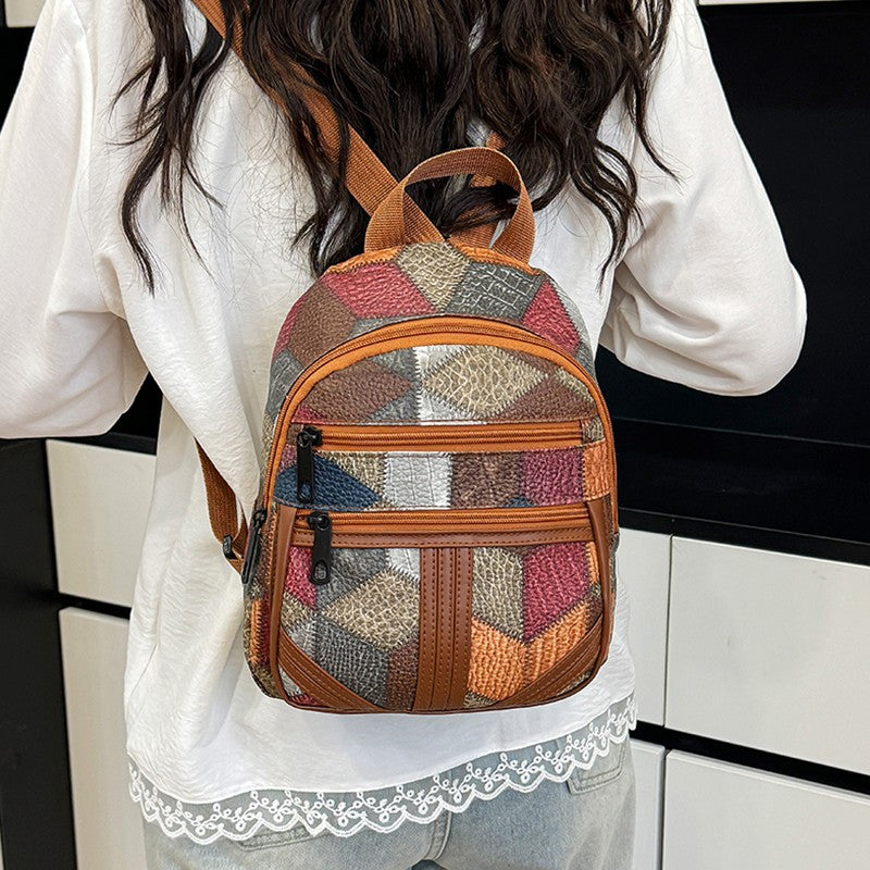 Stilvolle geometrische gemusterte Mini-Rucksack Brehn