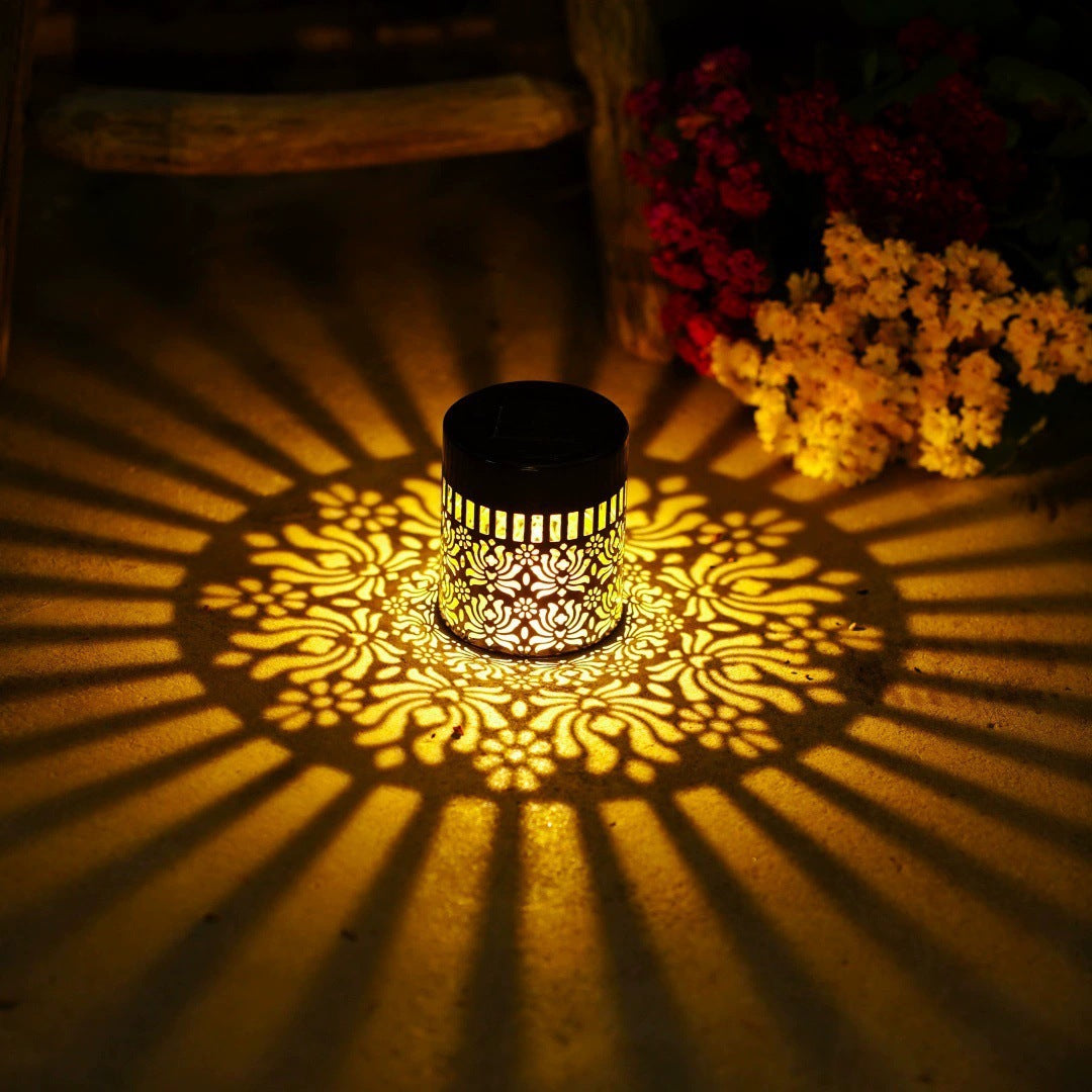 Dekorative Solar-Wandlampe mit Mandala-Projektionsmuster Brehn
