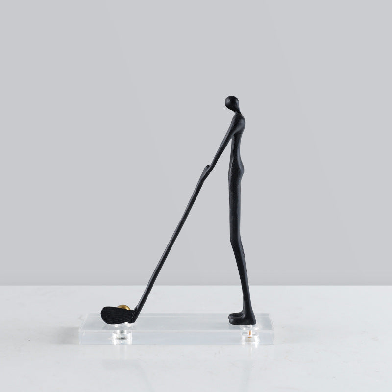 Abstrakte Golfer Skulptur