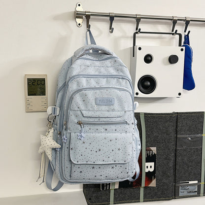 Mehrfach-Fächer Stern-Verzierte Schulrucksack