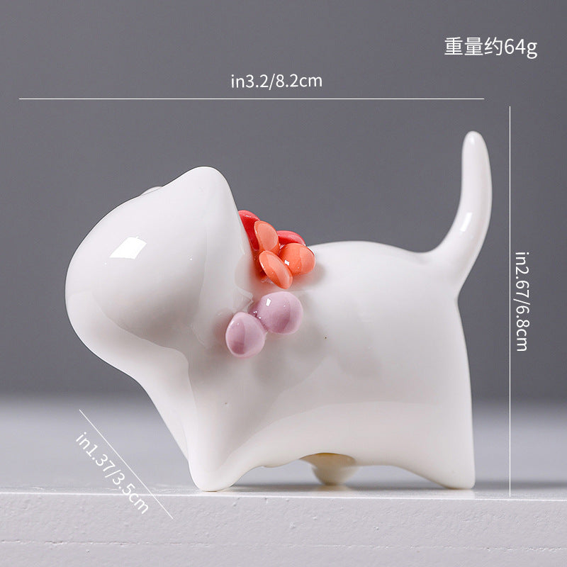 Dekorative Keramik-Hundefigur