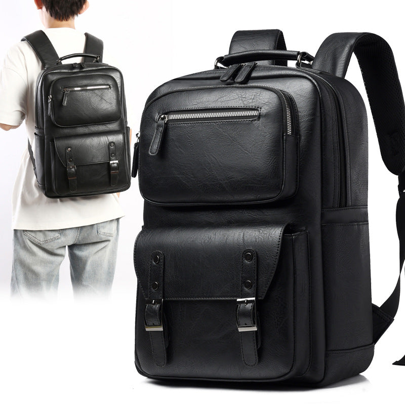 Stylischer Mehrzweck-Leder-Rucksack Brehn