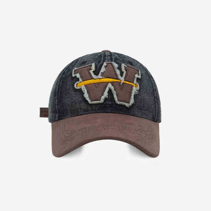 Herren Zerrissen Denim Baseball Cap Brehn
