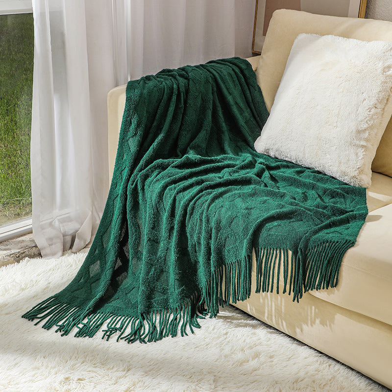 Premium strukturiertes Strickwurfdecke Brehn