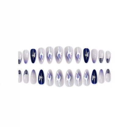 Künstlerisches Stiletto Press-On Nagelkunstset mit einzigartigem Design Brehn