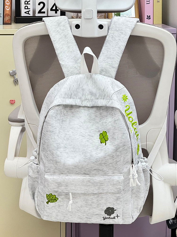 Lässiger Mehrfach- Taschen Bestickter Schulrucksack