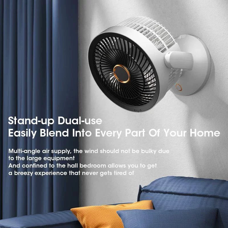 Unisex Einheitsgröße kompakter oszillierender Tischventilator mit verstellbarem Neigungswinkel, leisem bürstenlosem Motor und USB-Ladung Brehn