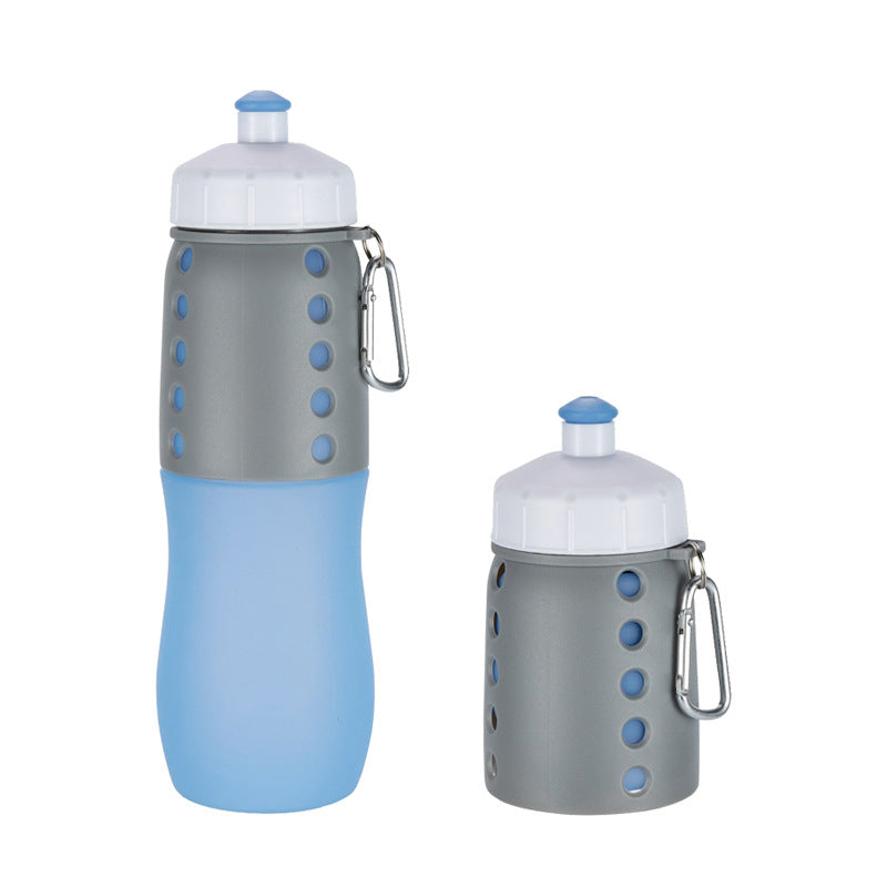 Damen Funktionale Silikon Trinkflasche mit Karabiner Brehn