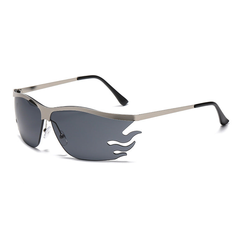 Damen futuristische Sonnenbrille mit markantem Design Brehn