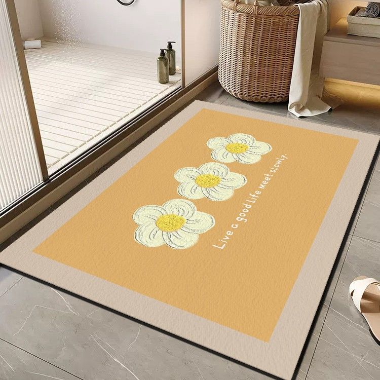 Fröhliche Blumenbotschaft Badteppich Brehn