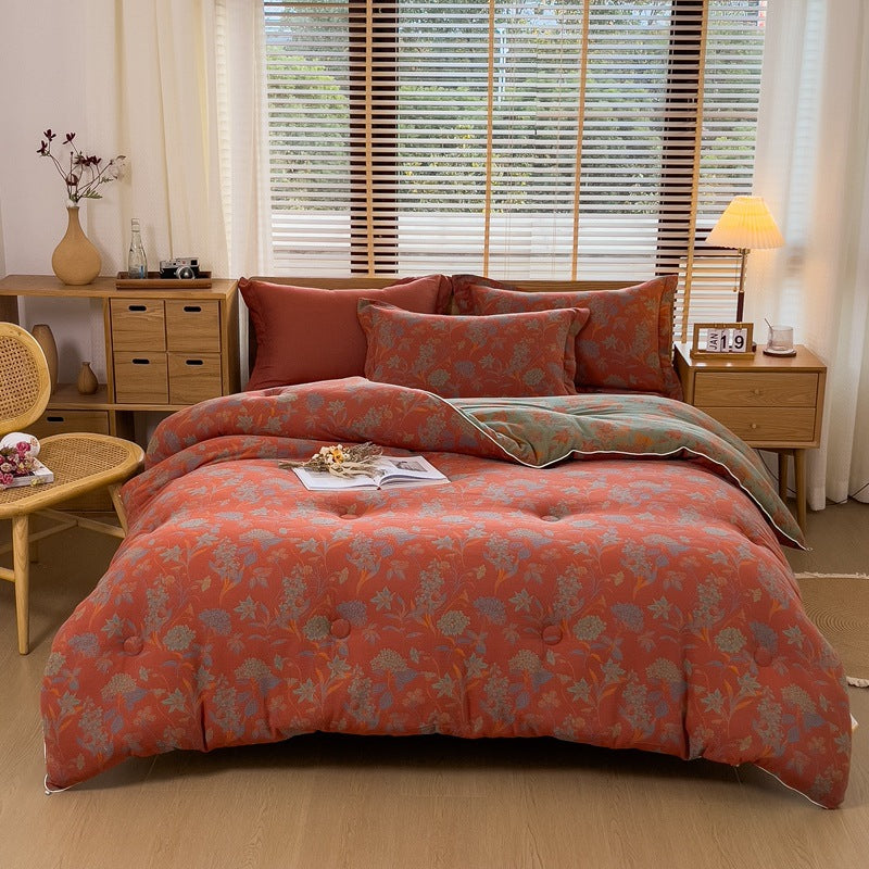 Florales Baumwollbettdecke Duvet-Einsatz mit hypoallergenem, leichtem Füllmaterial