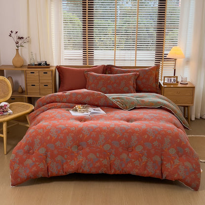 Florales Baumwollbettdecke Duvet-Einsatz mit hypoallergenem, leichtem Füllmaterial