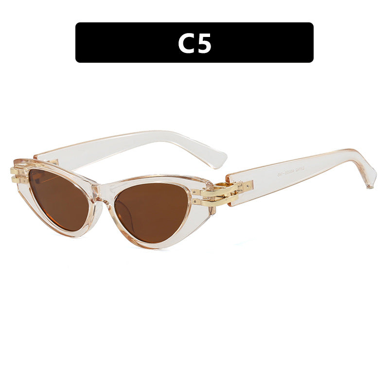 Damen Cat-Eye Sonnenbrille mit luxuriösen Akzenten Brehn