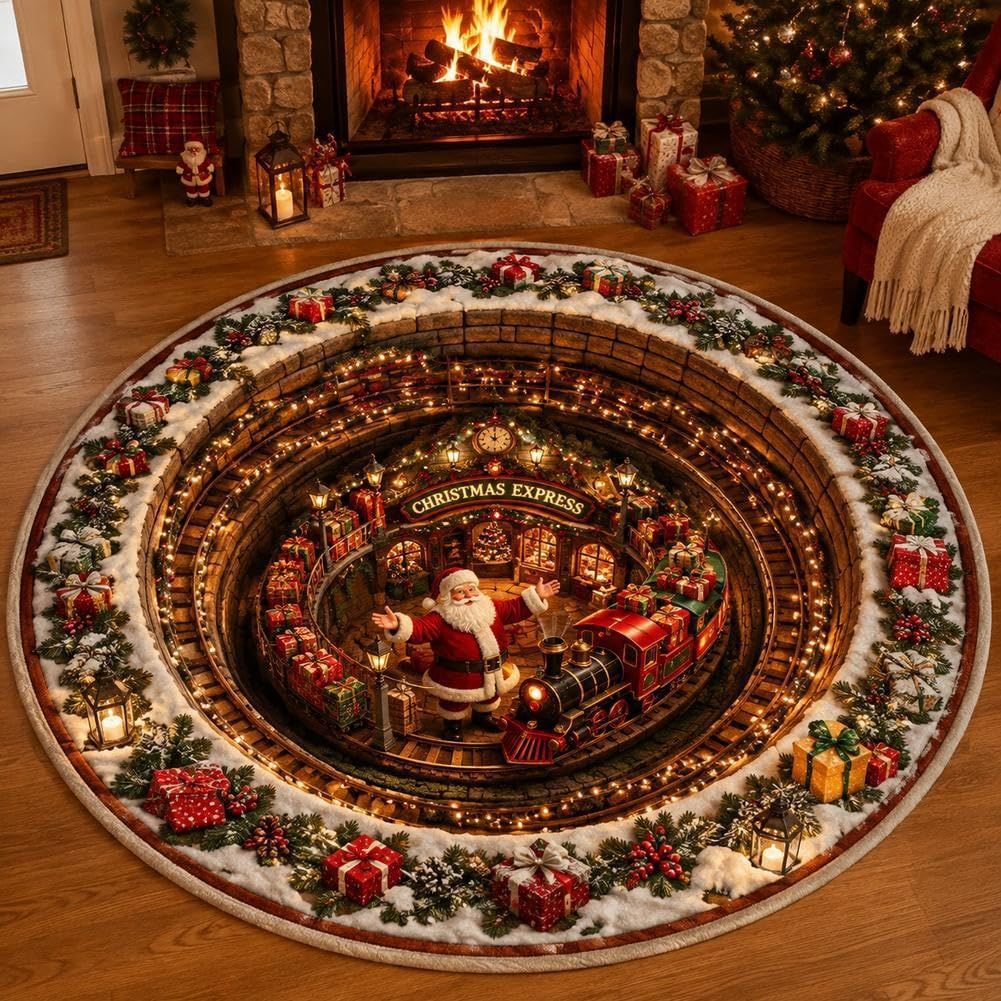 Weihnachts-Themen-Plüsch-Teppich