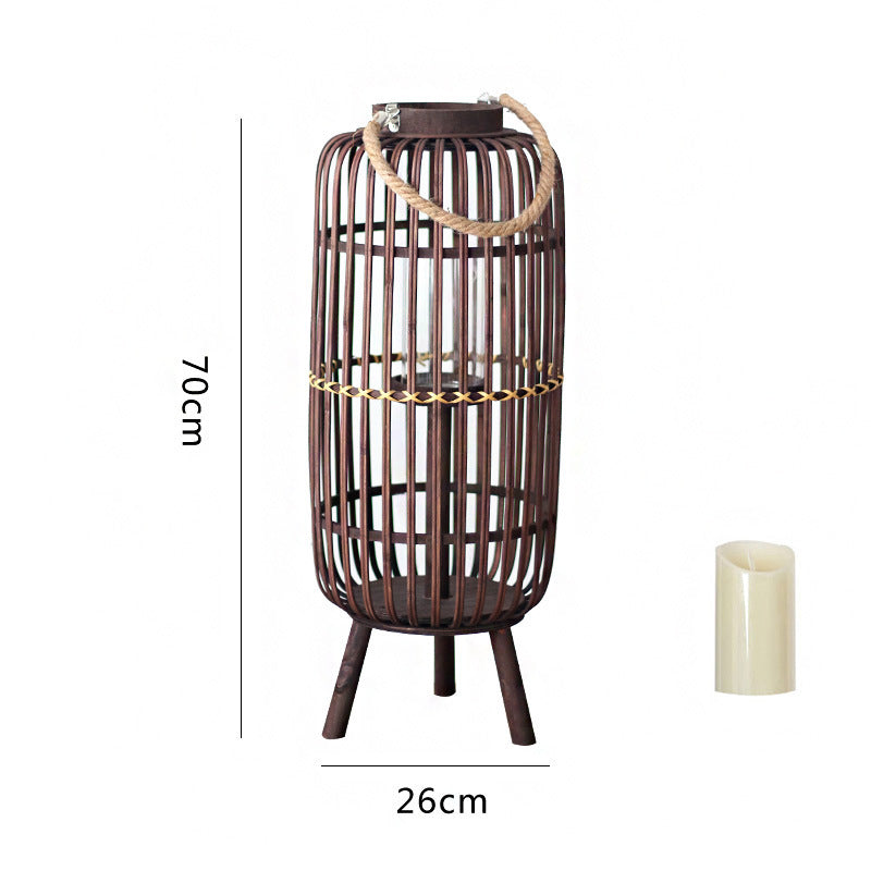 Rustikale Rattan-Laterne Brehn