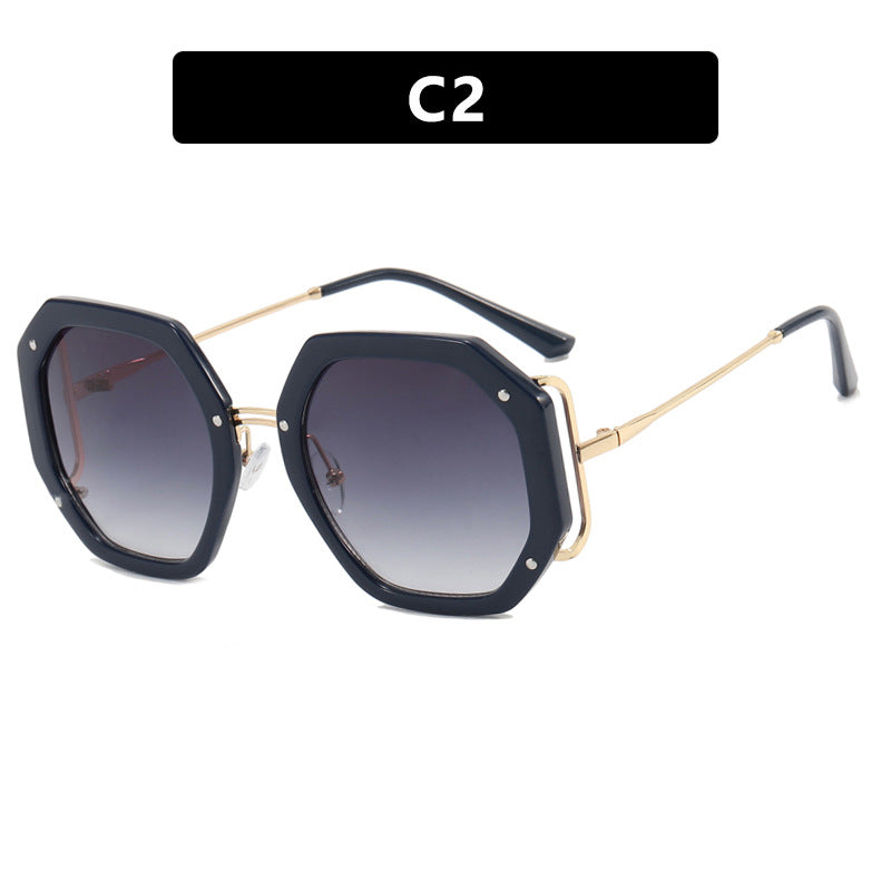 Damen stilvolle achtkantige Sonnenbrille mit UV-Schutz und elegantem Gestell Brehn