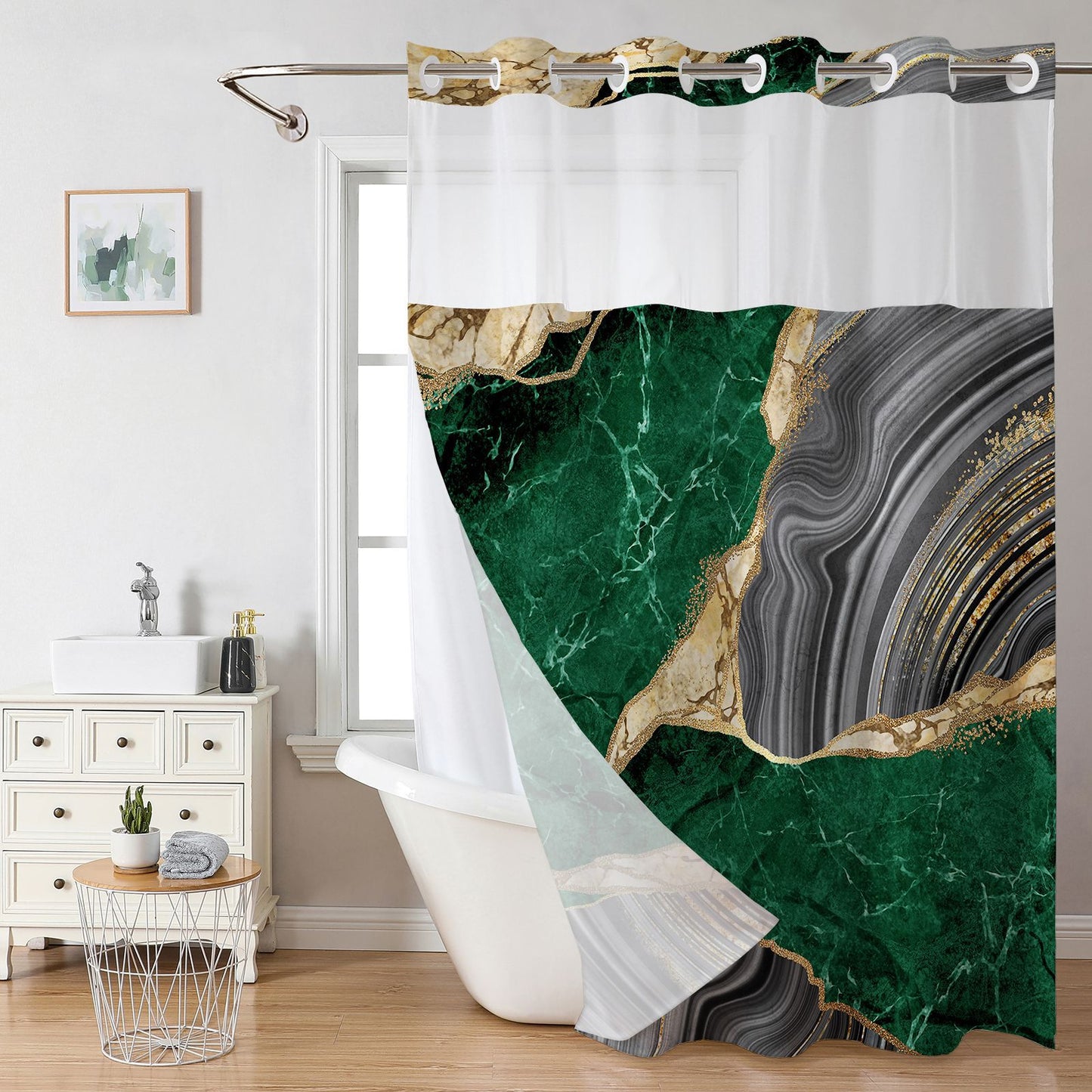 Elegante Marmor Design Duschvorhang Brehn