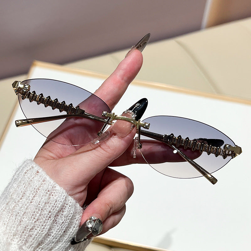 Damen modische Brille mit elegantem goldenen Rahmen Brehn