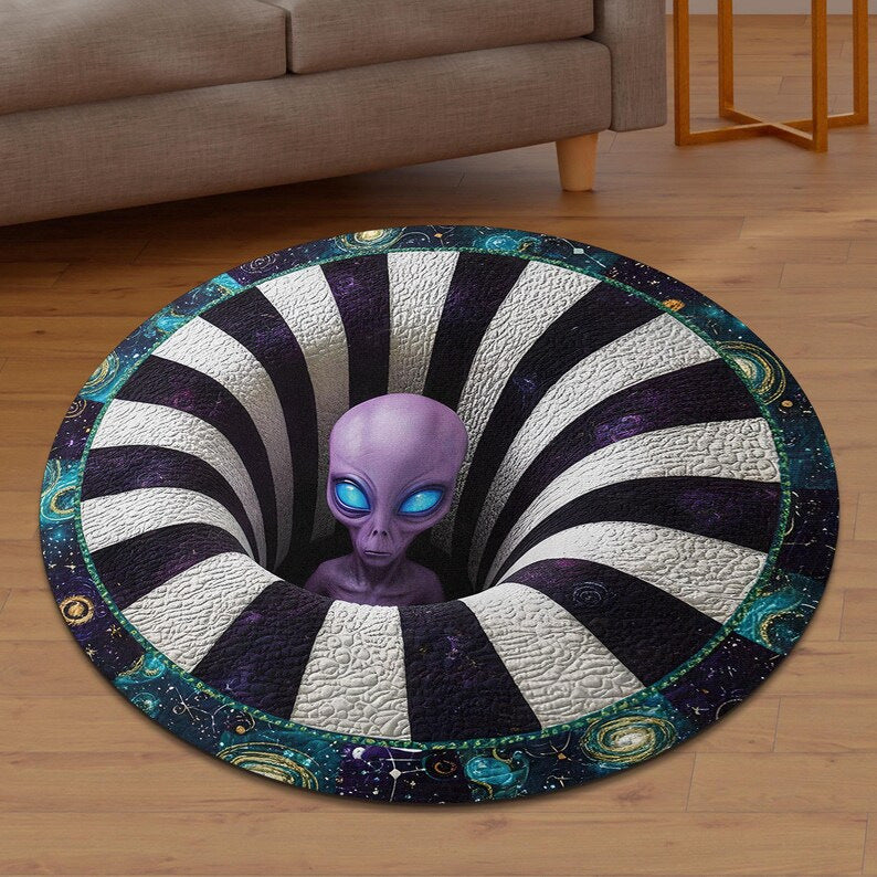Alien-Themen 3D Illusions-Teppich