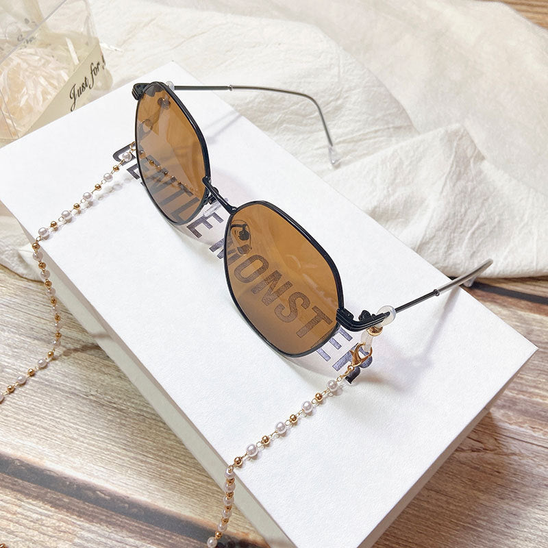 Perlenschmuckkette mit Goldener Gliederkette Brehn