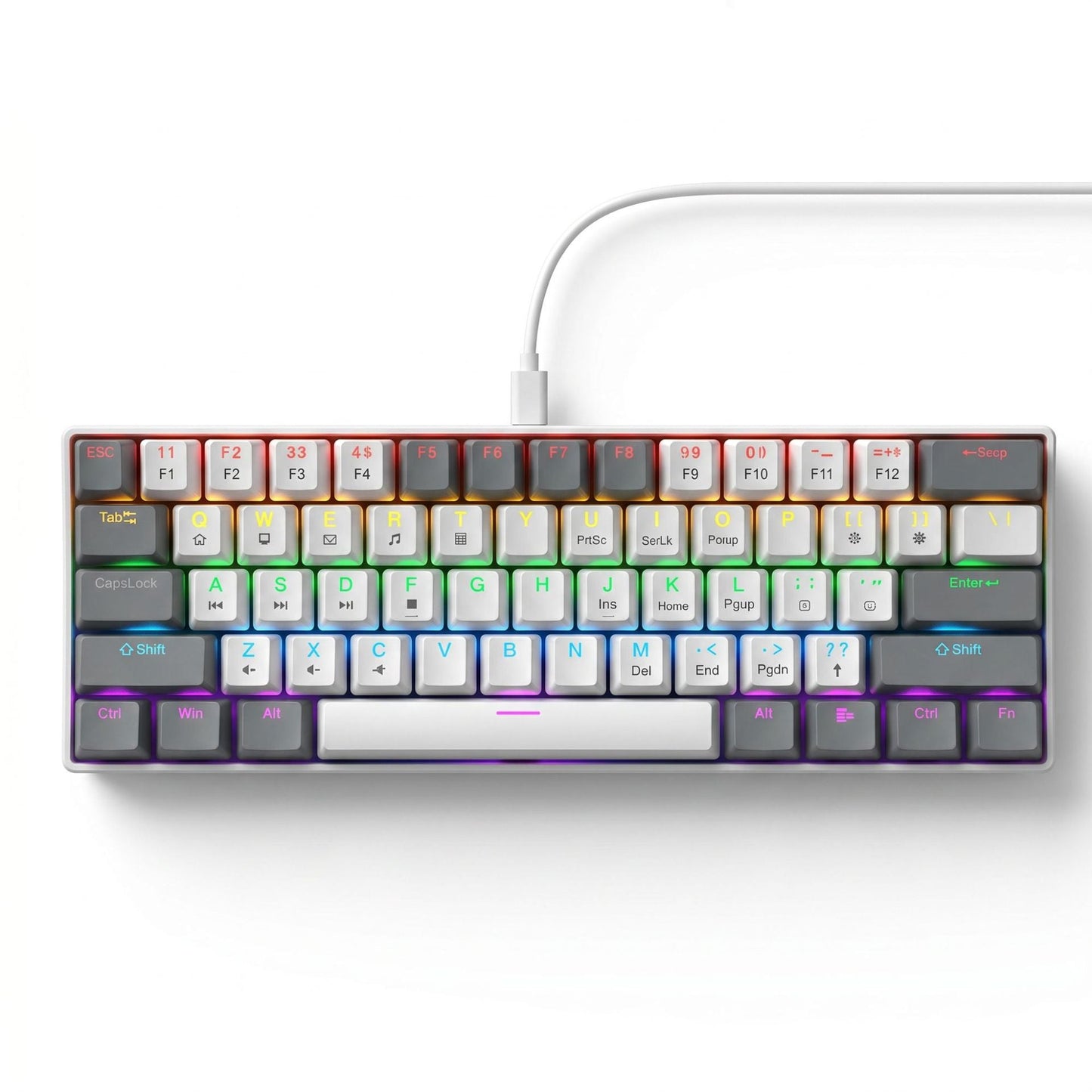 Kompakte kabelgebundene RGB mechanische Gaming-Tastatur Brehn