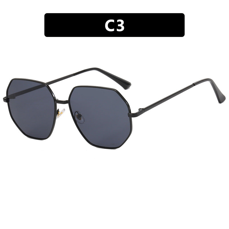 Damen modische geometrische Sonnenbrille mit schützendem UV-Filter und stylischem Rahmen Brehn