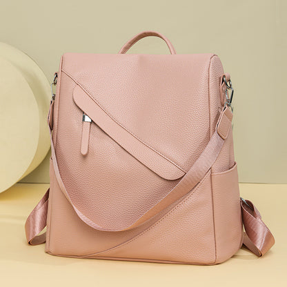 Chic Texturierter Leder Rucksack Brehn