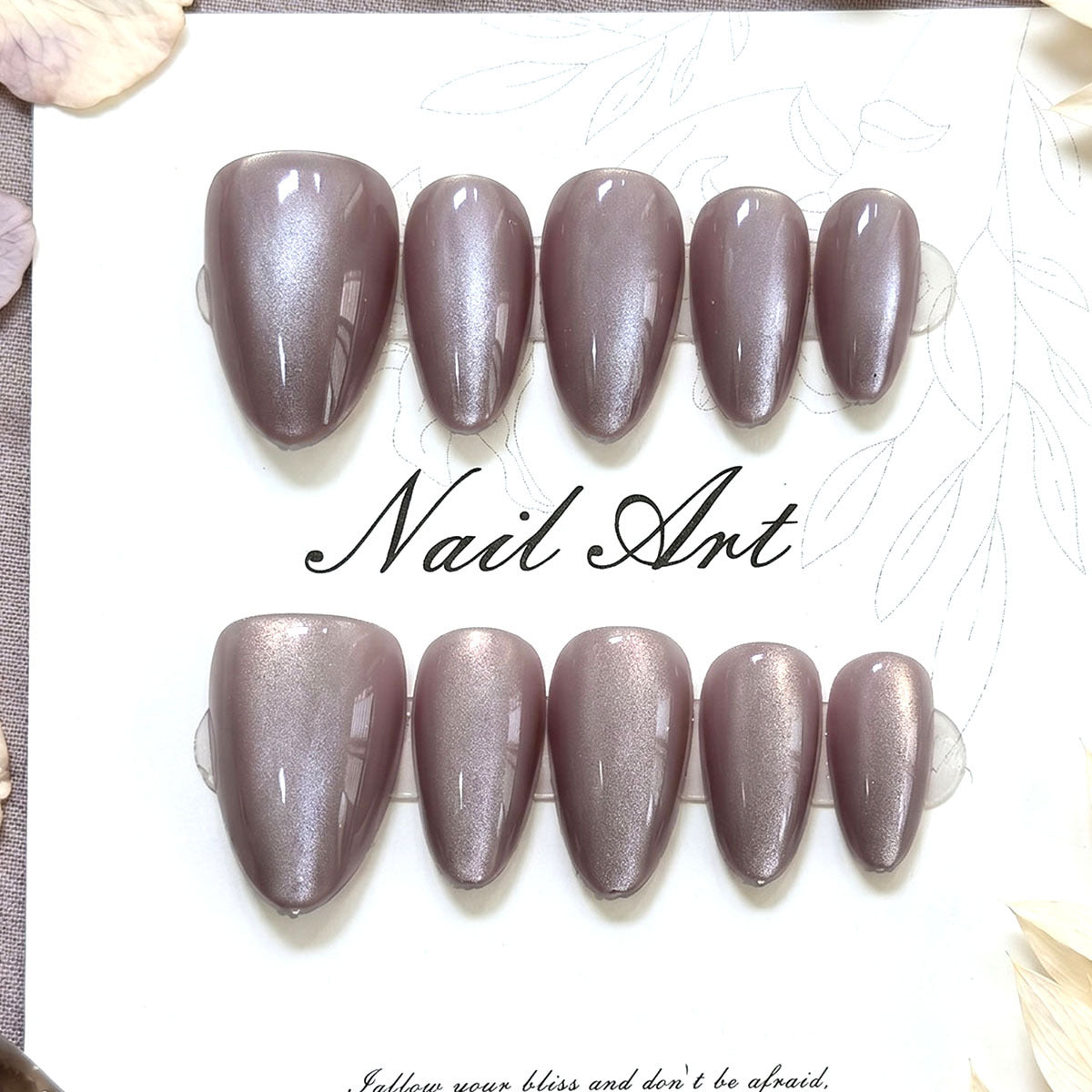 Elegante Glitzer Druck-Nagelset