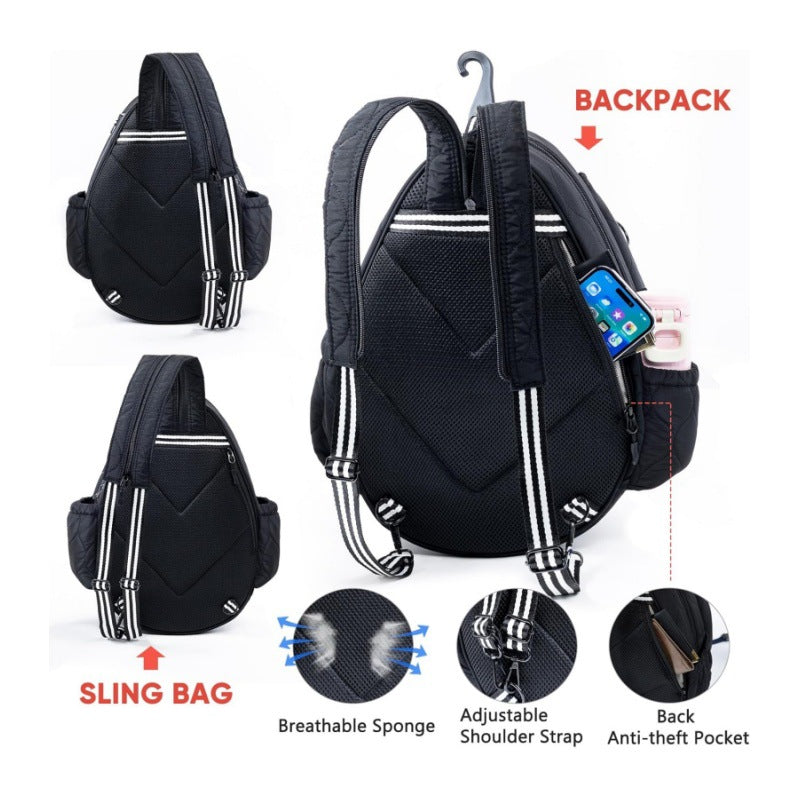 Stylische Tennisracket-Rucksack