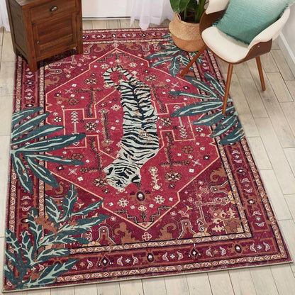 Künstlerischer Tigerprint Bereichsteppich Brehn