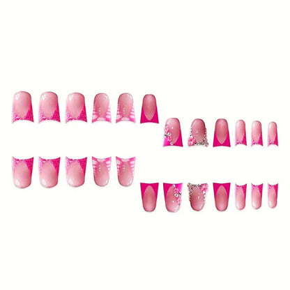 Glamouröses Nagelkunstset mit floralen und Strassakzenten Brehn