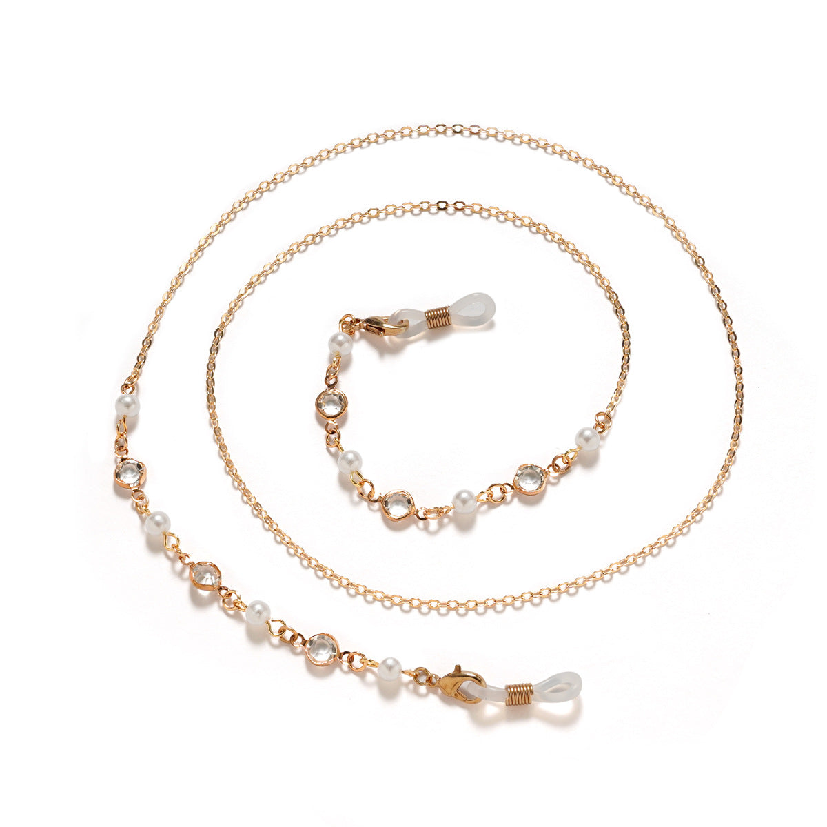 Elegante Perlen- und Amethyst-Brillenband Brehn
