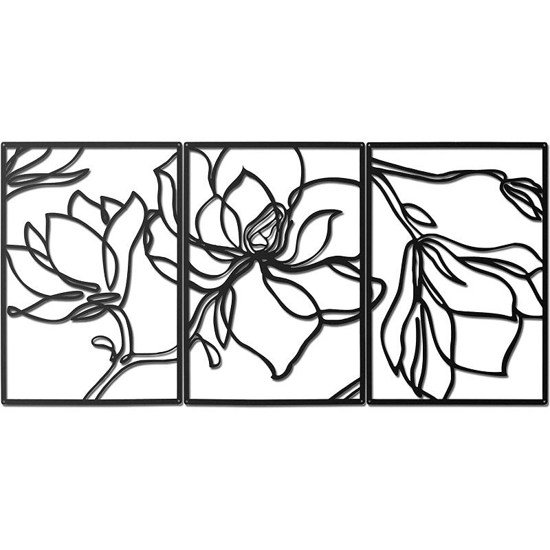 Elegante Florale Wandkunst Skulptur Set Brehn