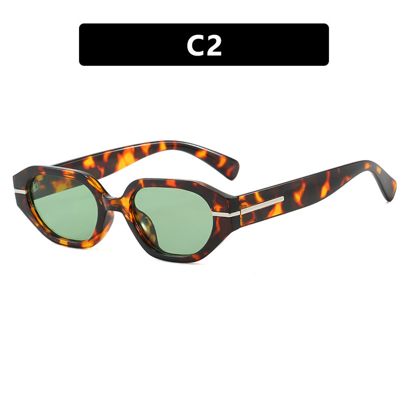 Damen stilvolle geometrische Sonnenbrille mit verspiegelten Gläsern und einzigartigem Rahmen Brehn